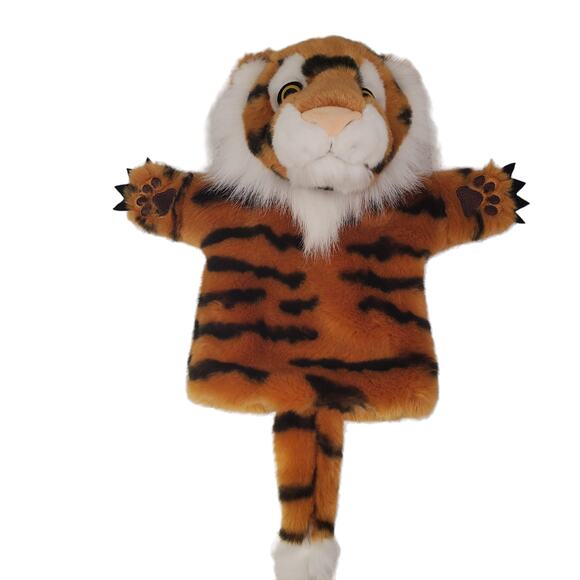 Tiger Hand Puppet European CarPet Glove Puppet The Puppet Company 14 Inch - Picture 1 of 14